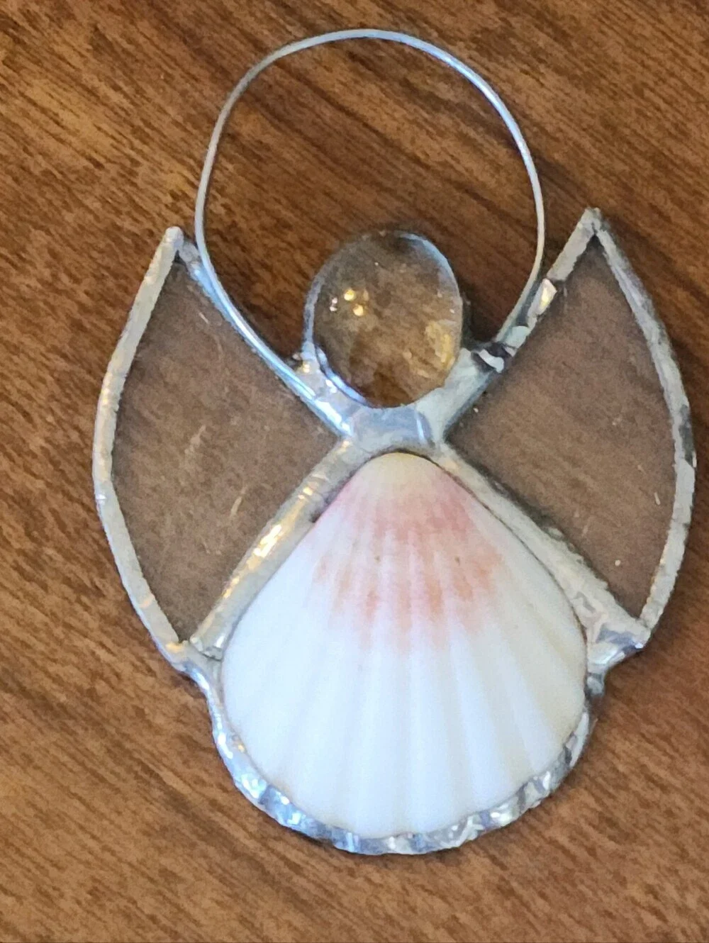Vtg Angel Ornaments Suncatchers Shell 